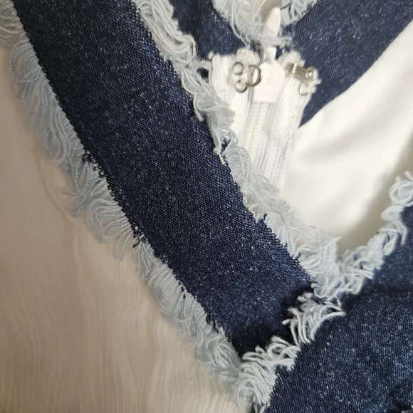 Randolph Duke V Neck Ivory Chiffon Blouse Size Large - Picture 9 of 10